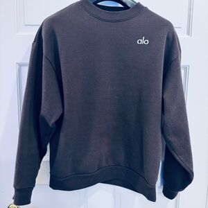 ALO Yoga unisex Crewneck Sweatshirt in Chocolate Brown